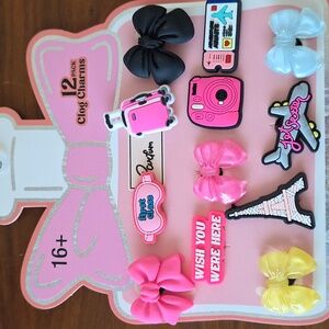 12 Pack Parisan Travel Themed Clog charms NWT